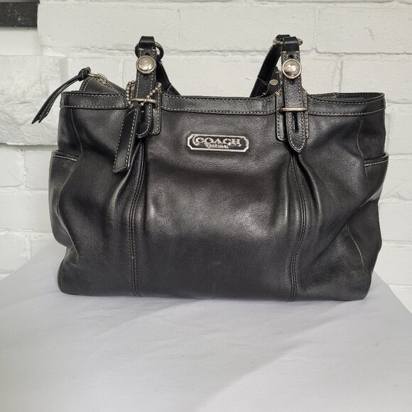 Coach Black Leather Bag - Picture 1 of 13
